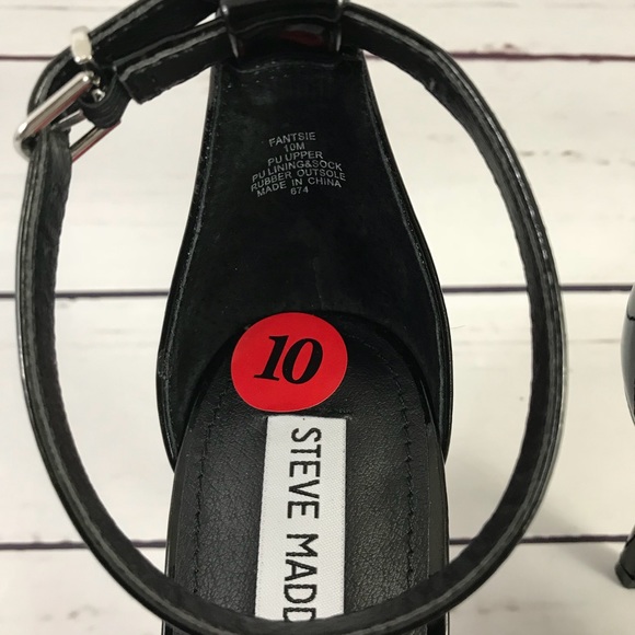 Steve Madden Stecy Black Patent Leather Size 10 - Picture 6 of 6